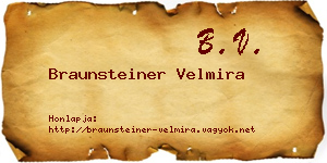 Braunsteiner Velmira névjegykártya
